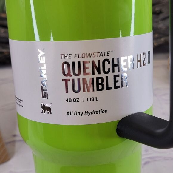 NIB Stanley 40 oz Quencher H2.0 FlowState Tumbler Neon Collection: Neon … - Picture 4 of 15